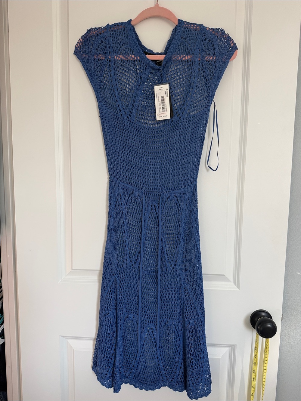 Lauren Ralph Lauren Indigo Crochet Midi Dress